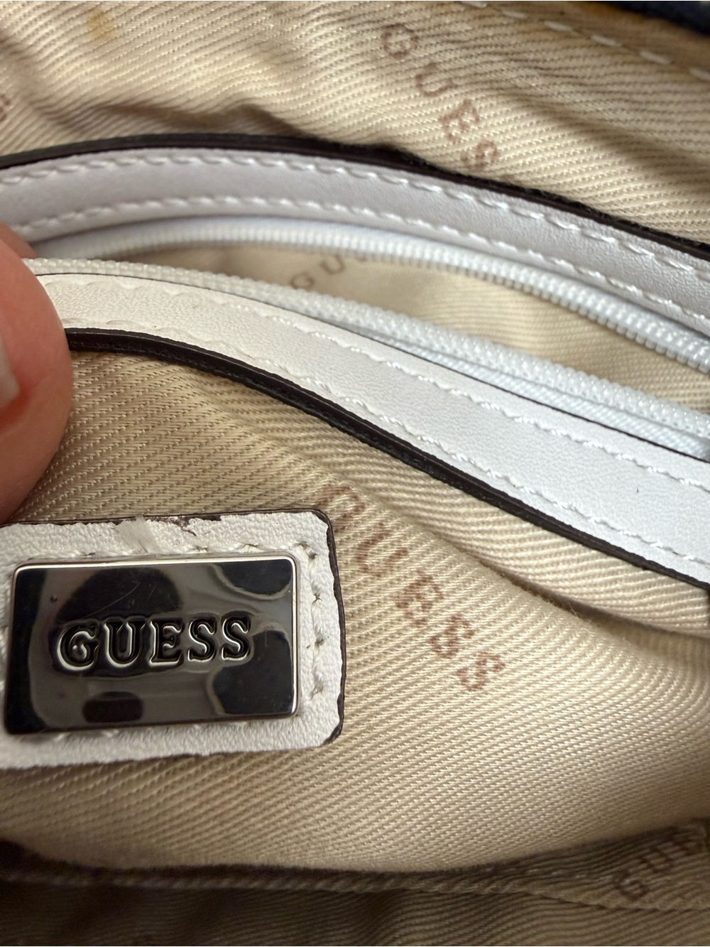 GUESS Blue & White Denim Crossbody Bag Set EUC for - Picture 6 of 6